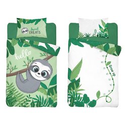 Posteľná obliečka Bamboo Green Sloth 100x135/40x60 cm