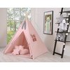 Teepee stan pre deti + hracia podložka + dekoratívne pierka - Light Pink2.jpg