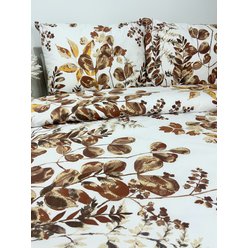 Posteľná obliečka Brown Leaves 140x200/70x90 cm